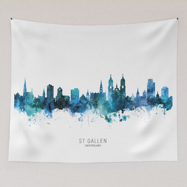 Item preview, St Gallen Switzerland Skyline designed and sold by ArtPrints.