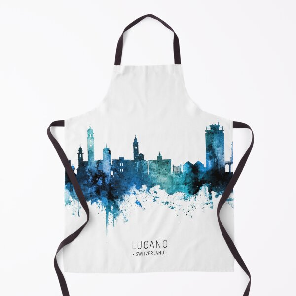 Item preview, Lugano Switzerland Skyline designed and sold by ArtPrints.
