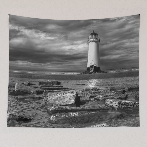 Item preview, Talacre Lighthouse Point of Ayre Flintshire Wales designed and sold by AJEvans.