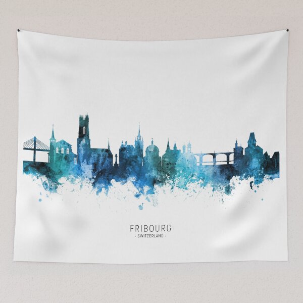 Item preview, Fribourg Switzerland Skyline designed and sold by ArtPrints.