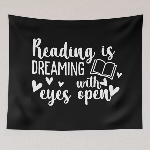 Item preview, Reading is dreaming with my eyes open designed and sold by NerdySherds.