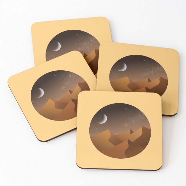 Item preview, Scene of desert at night illustration designed and sold by DavideID.