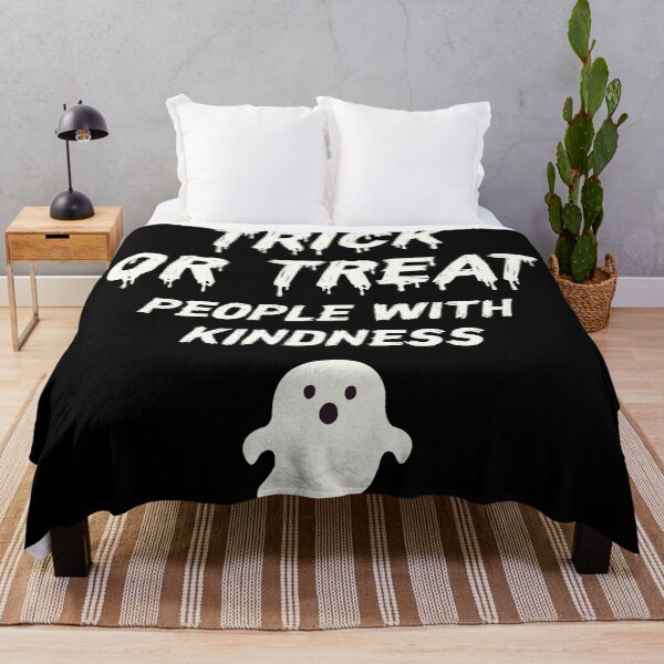 Item preview, Trick Or Treat People With Kindness Unisex Mens Womens T-Shirt Halloween Ghost designed and sold by Asampogna.