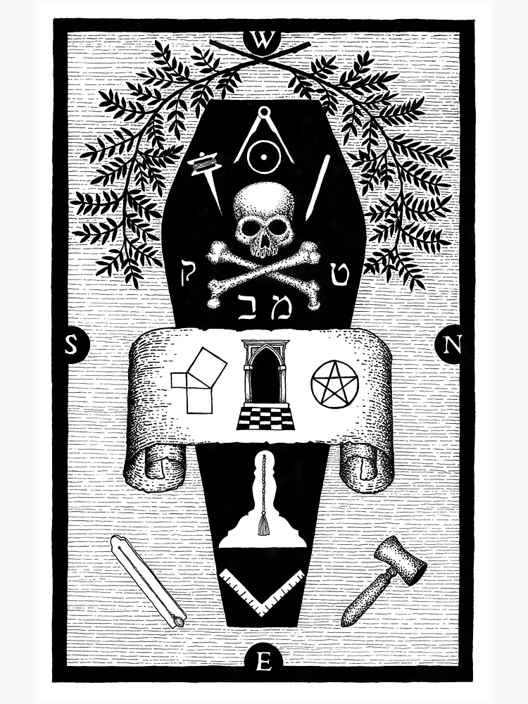 Masonic 3rd degree tracing board by Gemma Gary Art Print for