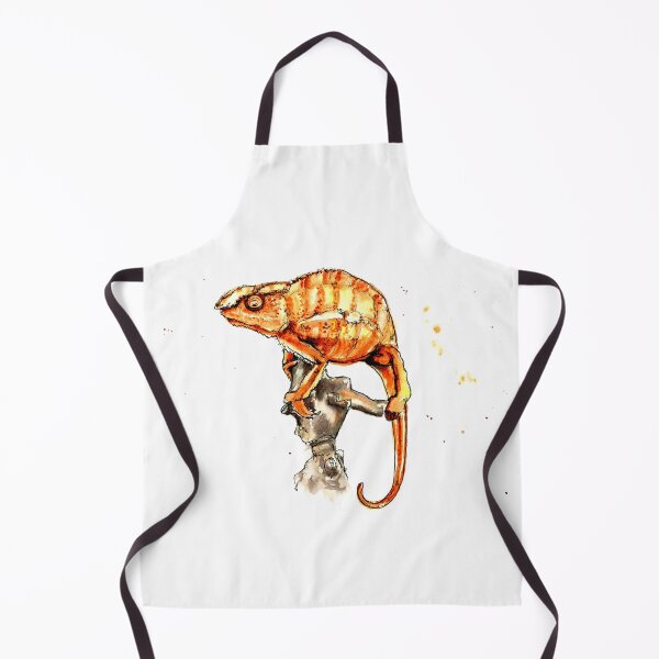 Item preview, Orange chameleon animalistic illustration designed and sold by Zavyalova-art.