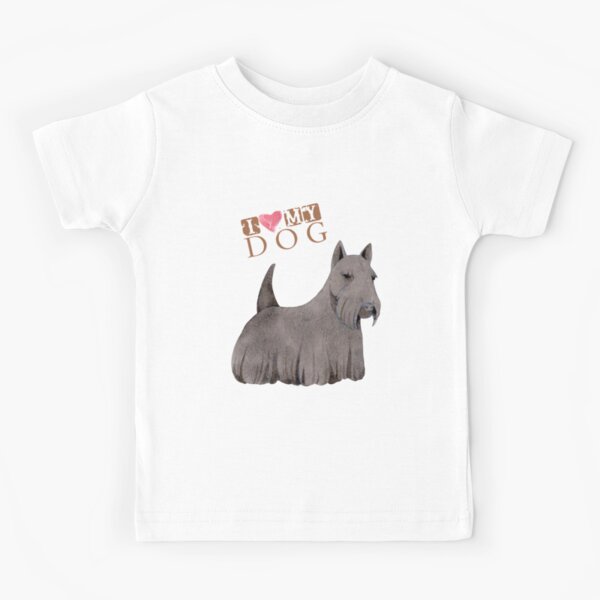 Scottish Terrier I Love My Dog Kids T-Shirt