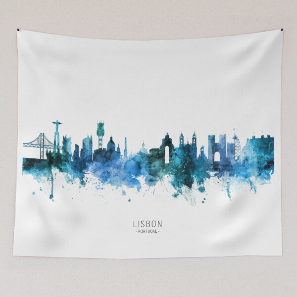 Item preview, Lisbon Portugal Skyline designed and sold by ArtPrints.
