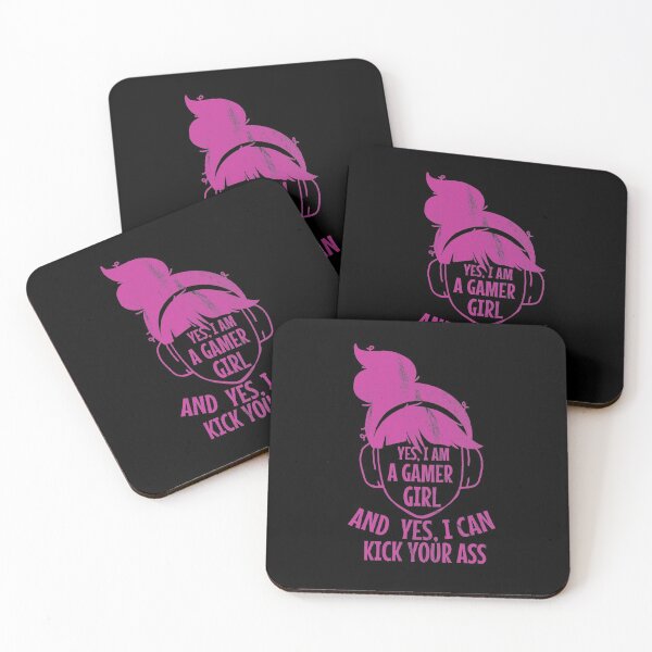 Girl Gamer Coasters Redbubble - omg yes omg no roblox pick a side with gamer chad