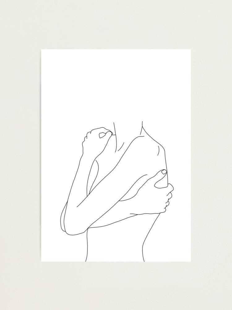 Alternate view of Figure line drawing - Dahl Photographic Print