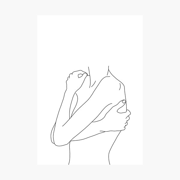 Figure line drawing - Dahl Photographic Print