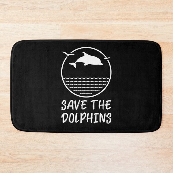 Item preview, Save the Dolphins Jumping Dolphin White designed and sold by quoteology.