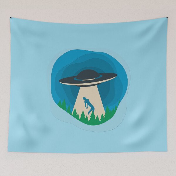 Item preview, alien printed blue space designed and sold by John Hana.