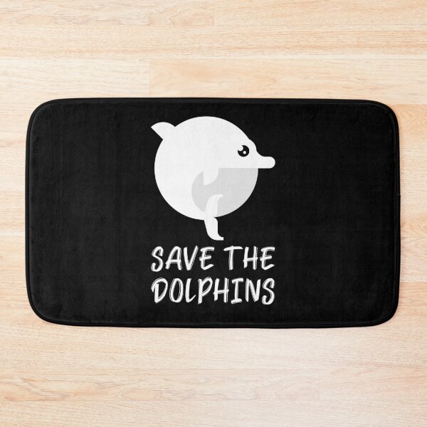 Item preview, Save the Dolphins Cute Cartoon Dolphin White designed and sold by quoteology.