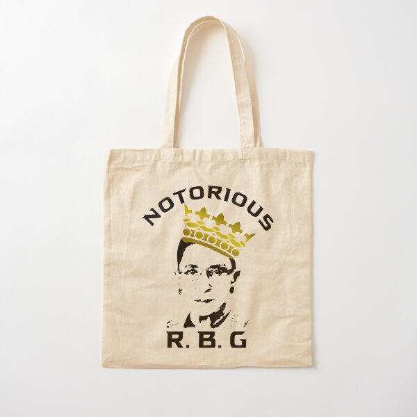 Womens Notorious RBG Tshirt Funny Ruth Bader Ginsburg Cotton Tote Bag