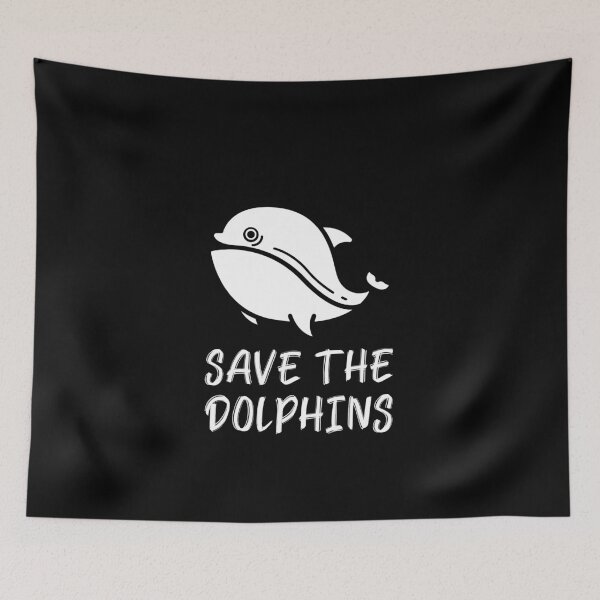 Item preview, Save the Dolphins Cute Chubby Dolphin White designed and sold by quoteology.