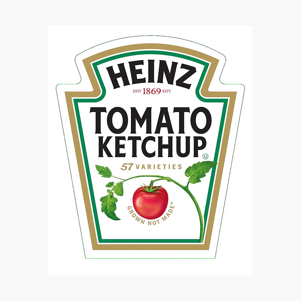 Heinz Tomato Ketchup" Poster by M-Gouldson  Redbubble Within Heinz Label Template