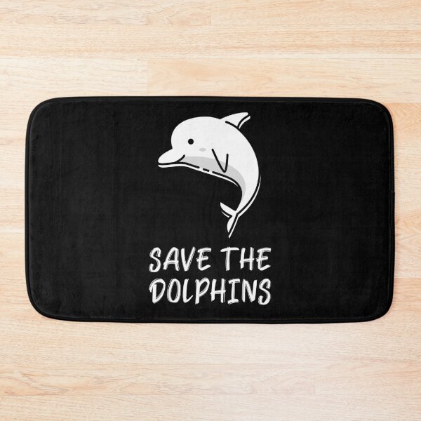 Item preview, Save the Dolphins Cute Happy Dolphin White designed and sold by quoteology.