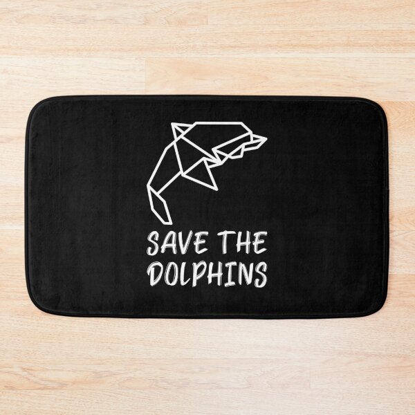 Item preview, Save the Dolphins Geometric Dolphin White designed and sold by quoteology.