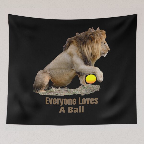 Item preview, Even lions play ball! designed and sold by TeeZoneZtore.