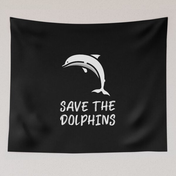 Item preview, Save the Dolphins White Dolphin designed and sold by quoteology.