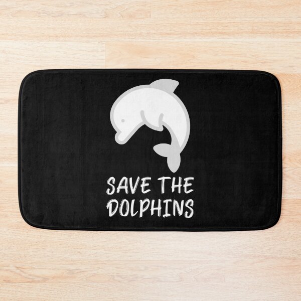 Item preview, Save the Dolphins Jumping White Dolphin designed and sold by quoteology.
