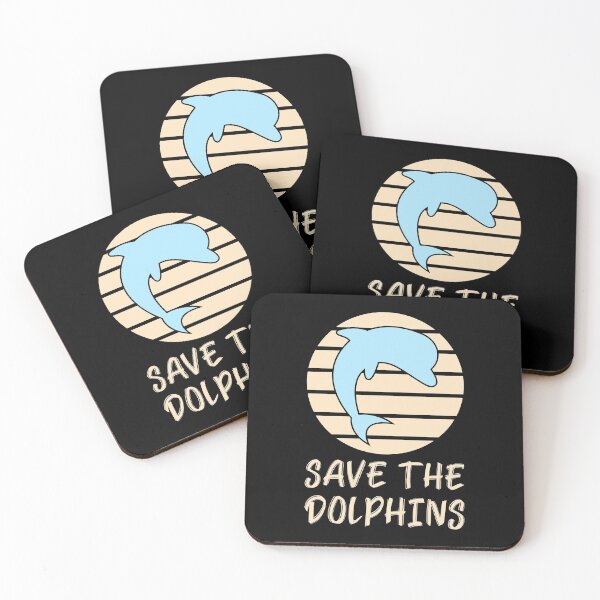 Item preview, Save the Dolphins Cute Retro Dolphin designed and sold by quoteology.