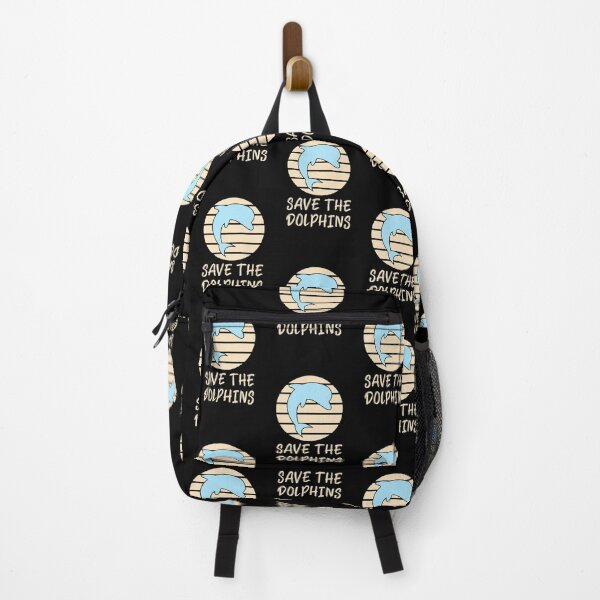 Item preview, Save the Dolphins Cute Retro Dolphin designed and sold by quoteology.