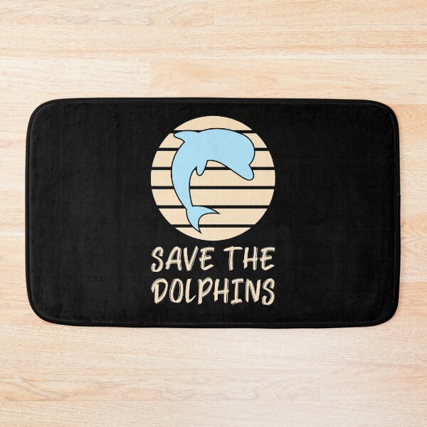 Item preview, Save the Dolphins Cute Retro Dolphin designed and sold by quoteology.