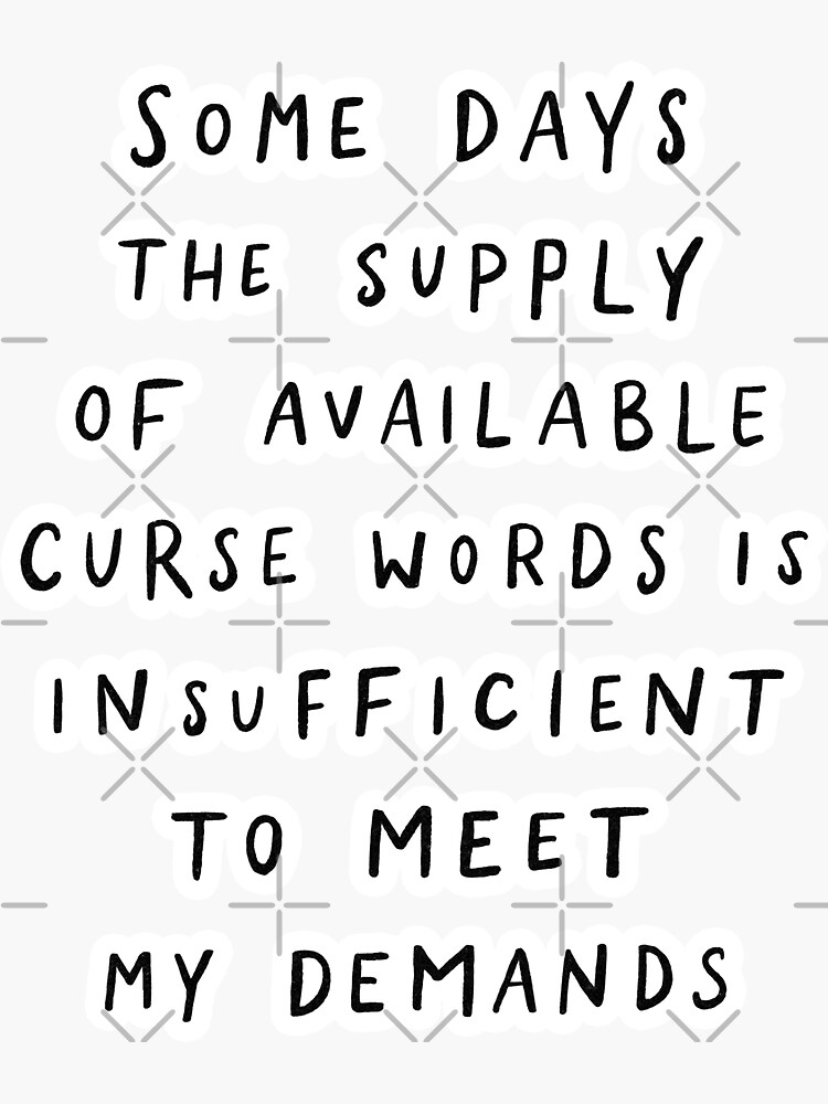 curse-words-sticker-for-sale-by-meandthemoon-redbubble