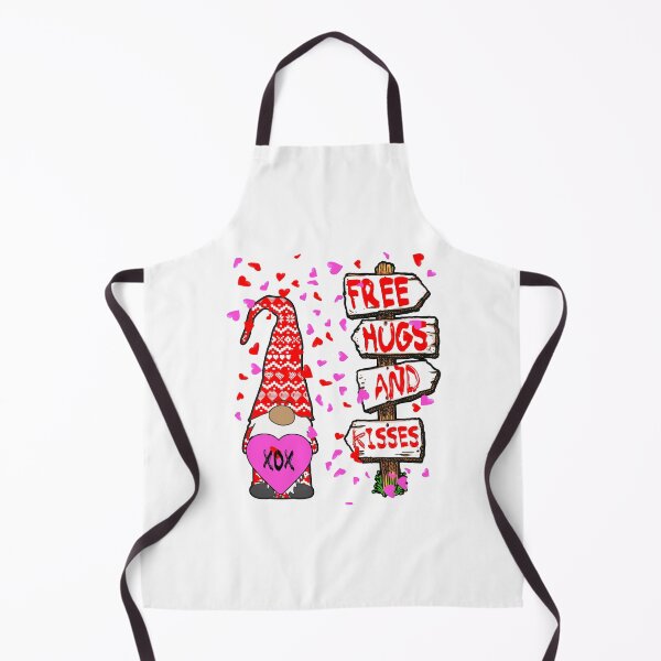 Item preview, Free Hugs and Kisses XOX Nordic Gnome Red White Hats Hearts  designed and sold by funnytshirtemp.