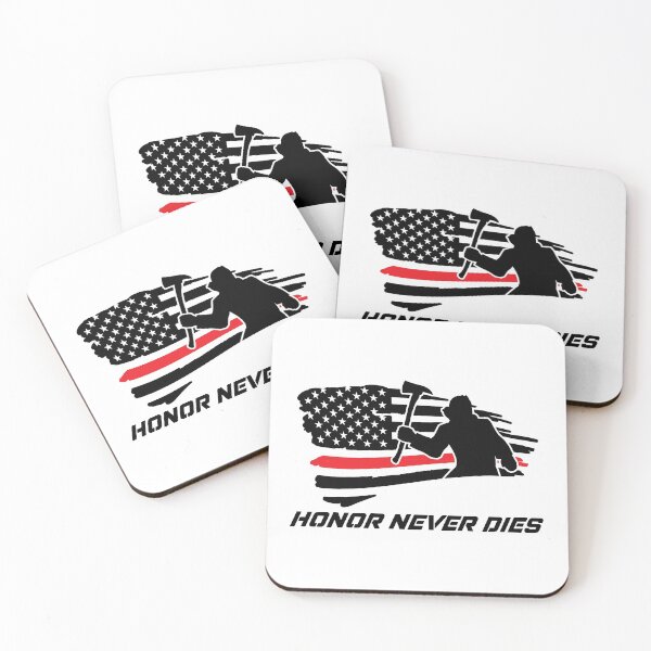 Item preview, Firefighter Holding Axe Honor Never Dies Fireman American Flag Design designed and sold by cartattz.