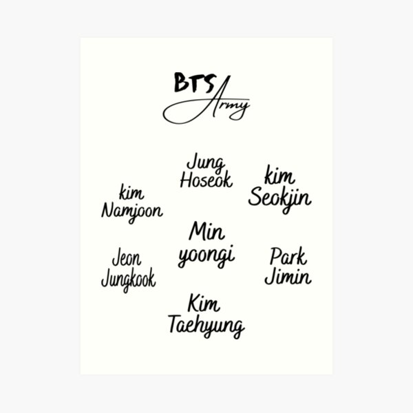 Pin by Megancavender on Bts name