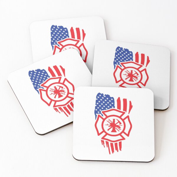 Item preview, Firefighter Maltese Cross Weathered American Fireman Flag Red White and Blue Design designed and sold by cartattz.