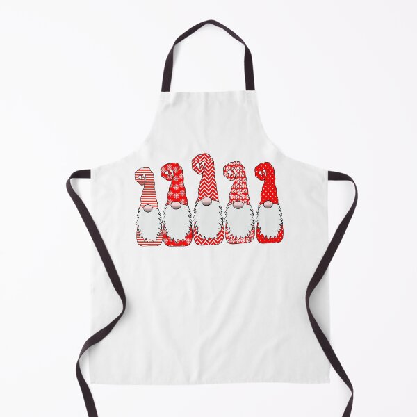 Item preview, 5 Nordic Gnomes Red White Hats Christmas Swedish Tomte Cute Elves designed and sold by funnytshirtemp.