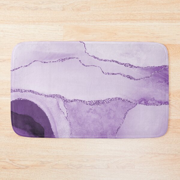 Item preview, Watercolor Agate in Amethyst Purple Glitter Veins designed and sold by PixDezines.