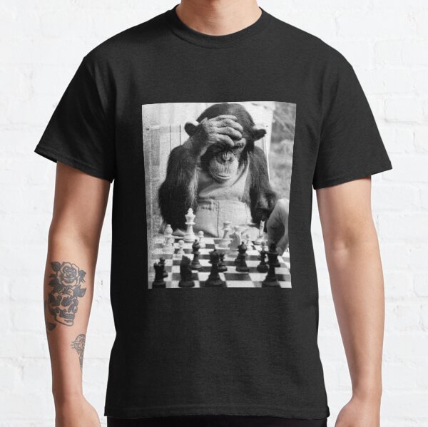 Affe Schach spielen Classic T-Shirt
