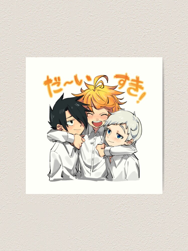 Yakusoku No Neverland Emma Ray and Norman Print 