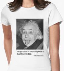 Camiseta entallada para mujer La imaginación es más importante que el conocimiento.