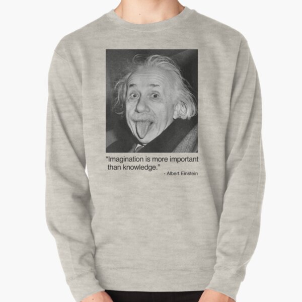 Imagination is more important than knowledge. Pullover Sweatshirt