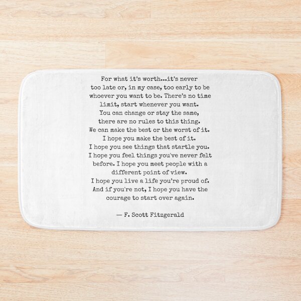 Item preview, For What Its Worth - F Scott Fitzgerald designed and sold by The Little Wood Cottage.