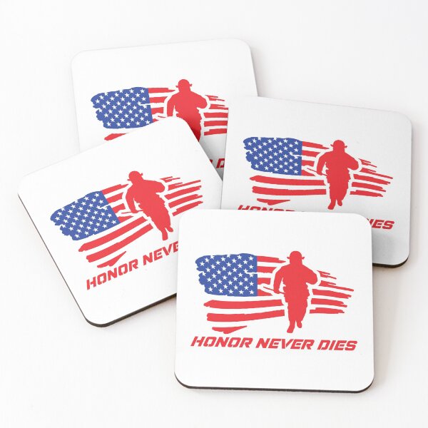 Item preview, Firefighter Running Honor Never Dies American Flag Fireman Red White and Blue Design designed and sold by cartattz.