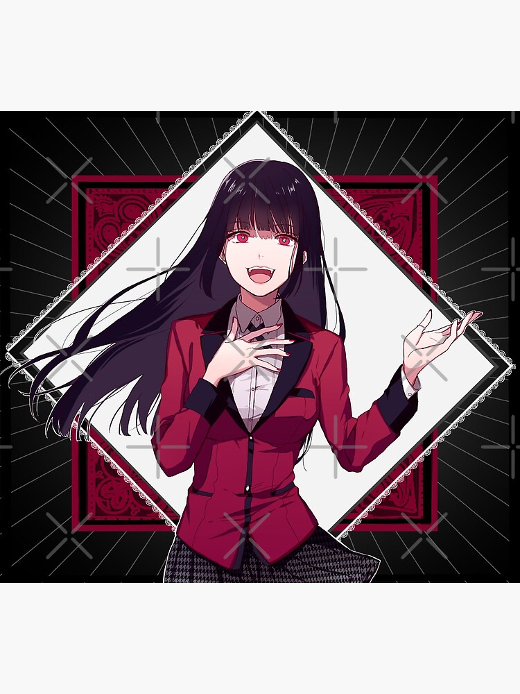 Yumeko Jabami gambling school, kakegurui, anime manga girl | Poster