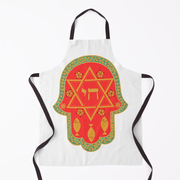 Item preview, Hamsa for blessings, protection and strength - gold and red designed and sold by maryedenoa.