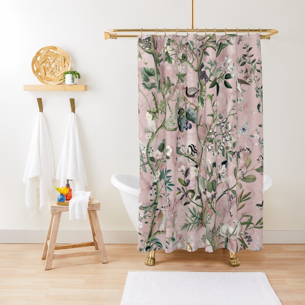 Wild Future pink Shower Curtain