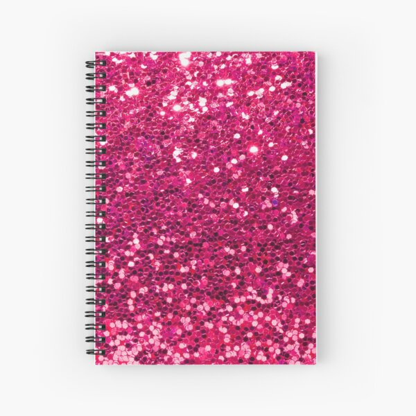 Rose Pink Sparkly Glittery Feeling Spiral Notebook