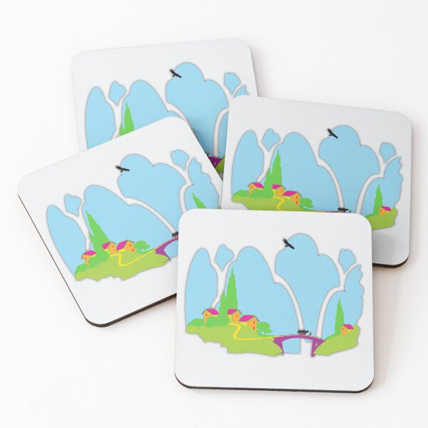 Item preview, China Landscape Mountain landscape with village and Eagle designed and sold by mashmosh.