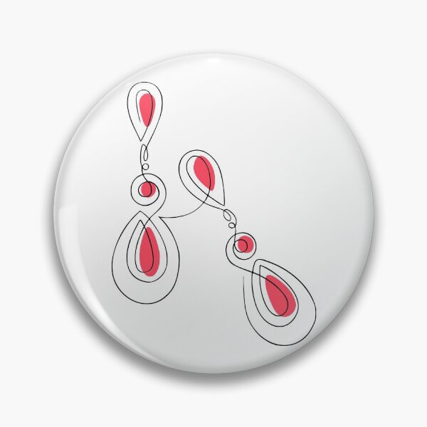 Dessin au trait de boucles d'oreilles Badge