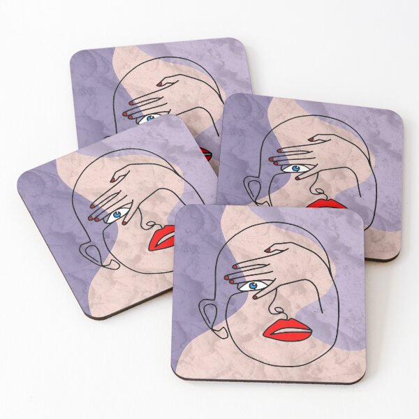Item preview, Abstract peekaboo face on a multi colored background. decorating, interiors designed and sold by jayne0524.