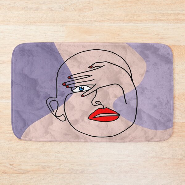 Item preview, Abstract peekaboo face on a multi colored background. decorating, interiors designed and sold by jayne0524.