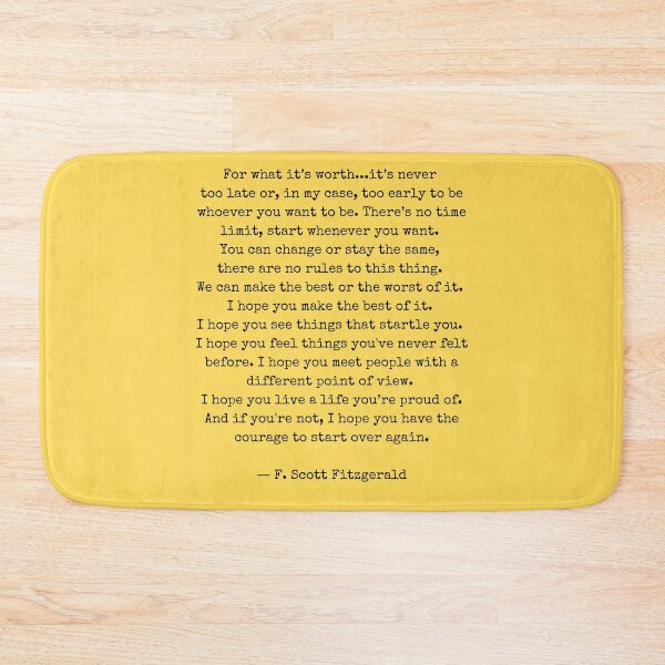 Item preview, For What Its Worth - F Scott Fitzgerald designed and sold by The Little Wood Cottage.